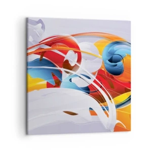 Quadro em tela - A dança dos elementos da natureza - 50x50 cm