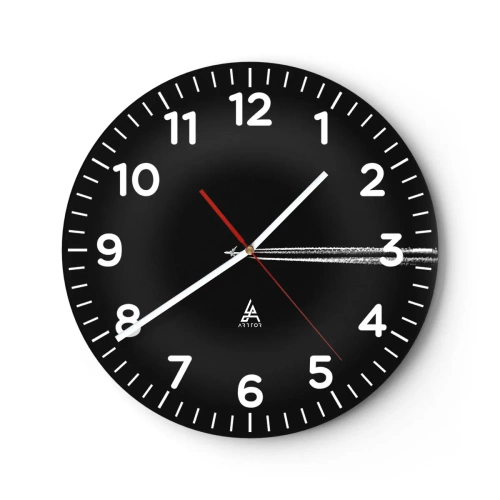 Relógio de parede - Relógio em vidro - Em outra dimensão - 40x40 cm