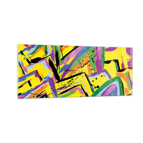 Quadro em vidro - Grito de alegria - 100x40 cm