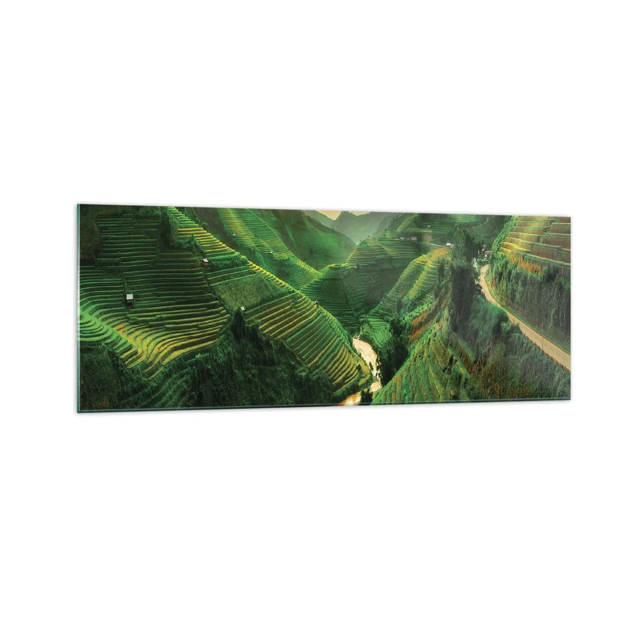 Quadro em vidro - Vale vietnamita - 140x50 cm