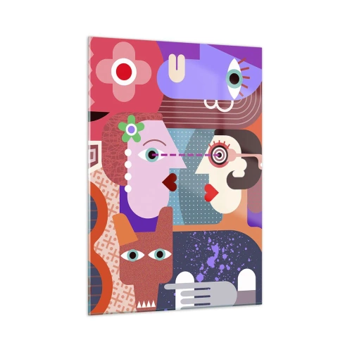 Quadro em vidro - Olho no olho - 50x70 cm