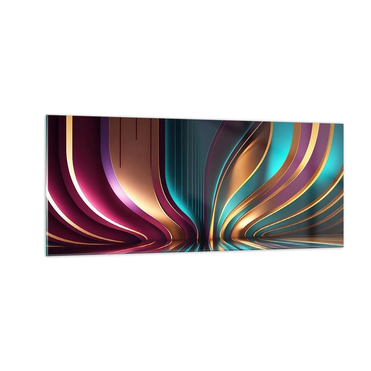 Quadro em vidro - Arquitetura de luz - 100x40 cm