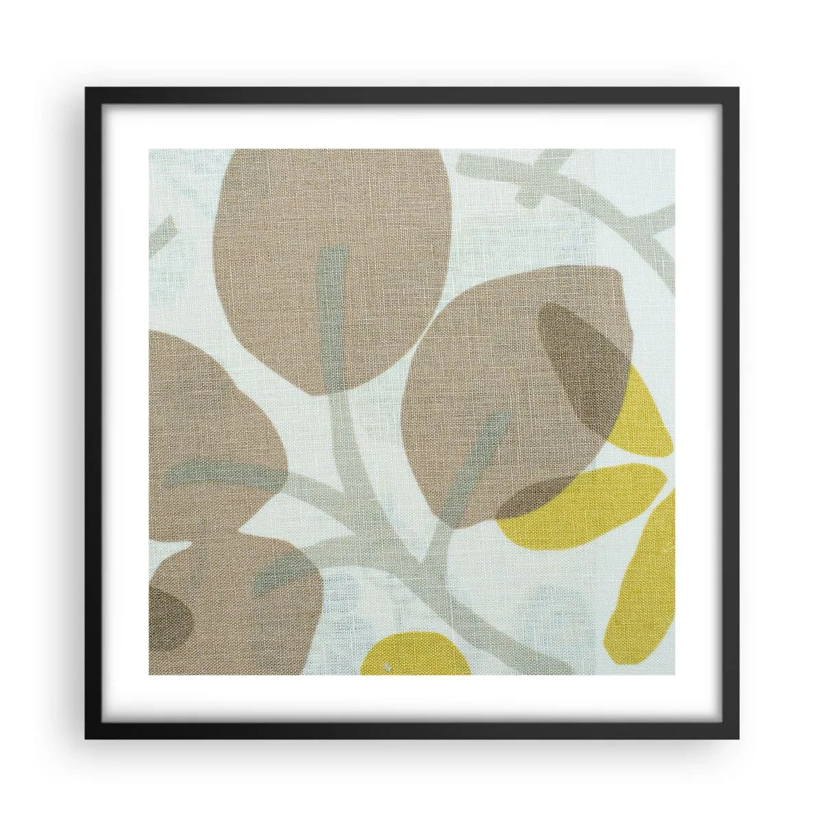 Pôster com moldura preta - Composição a pleno sol - 50x50 cm