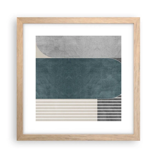 Pôster com moldura de carvalho claro - Composição ao nível - 30x30 cm