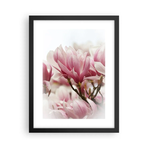 Pôster com moldura preta - Flores da primavera - 30x40 cm