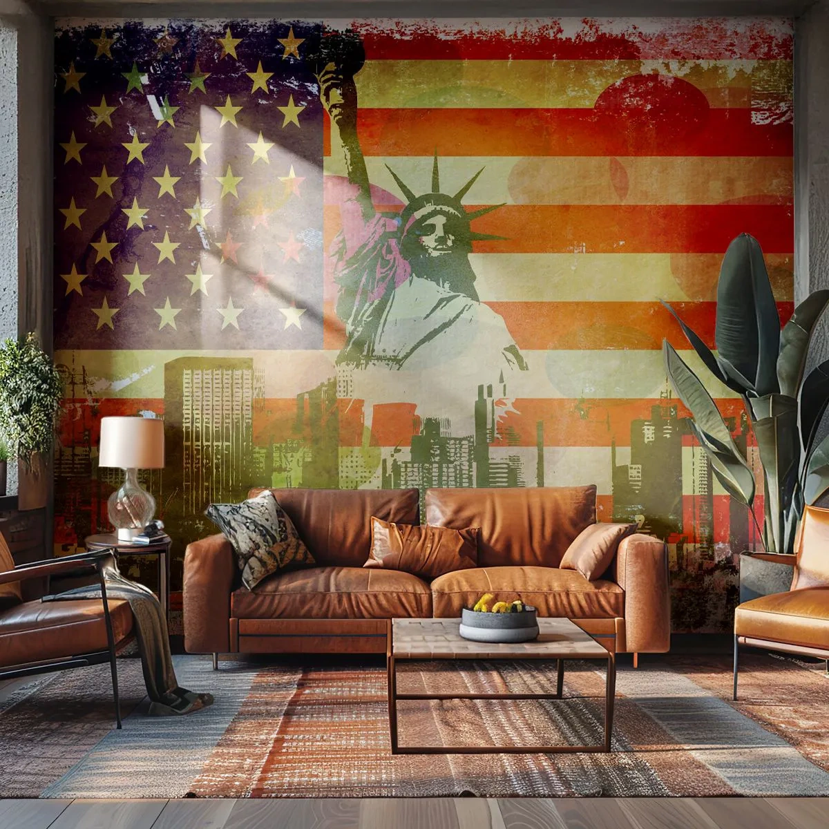 Papel de Parede Premium Sand - Viva a América! - Nova Iorque, EUA, estátua da Liberdade - 100x70 cm