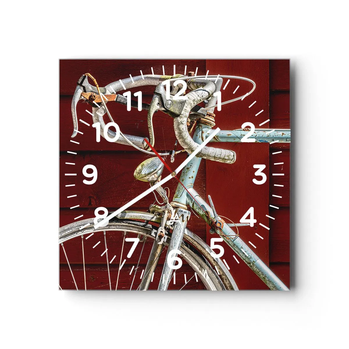 Relógio de parede - Relógio em vidro - Feito para vencer - 40x40 cm