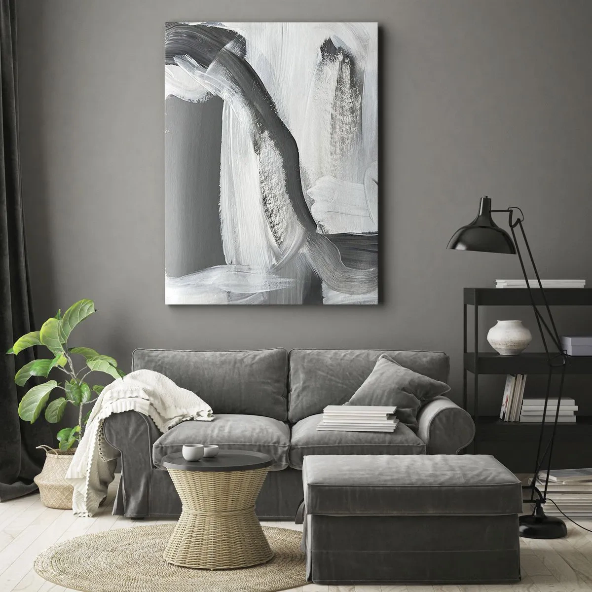 Quadro em tela - Um movimento decisivo - 45x80 cm