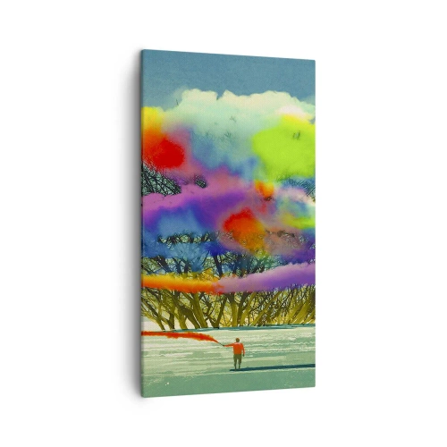 Quadro em tela - Dar vida a este mundo - 45x80 cm