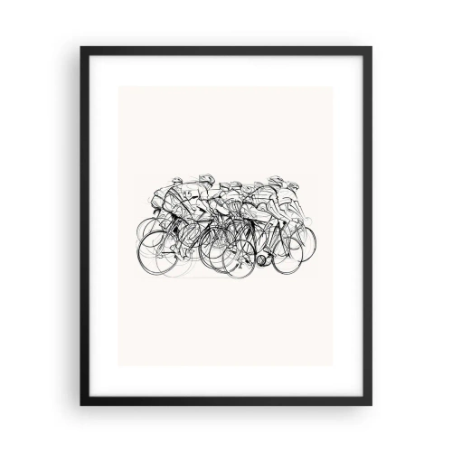 Pôster com moldura preta - Juntos como uma equipa - 40x50 cm