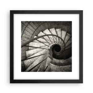 Pôster com moldura preta - Suba as escadas, desça as escadas - 30x30 cm