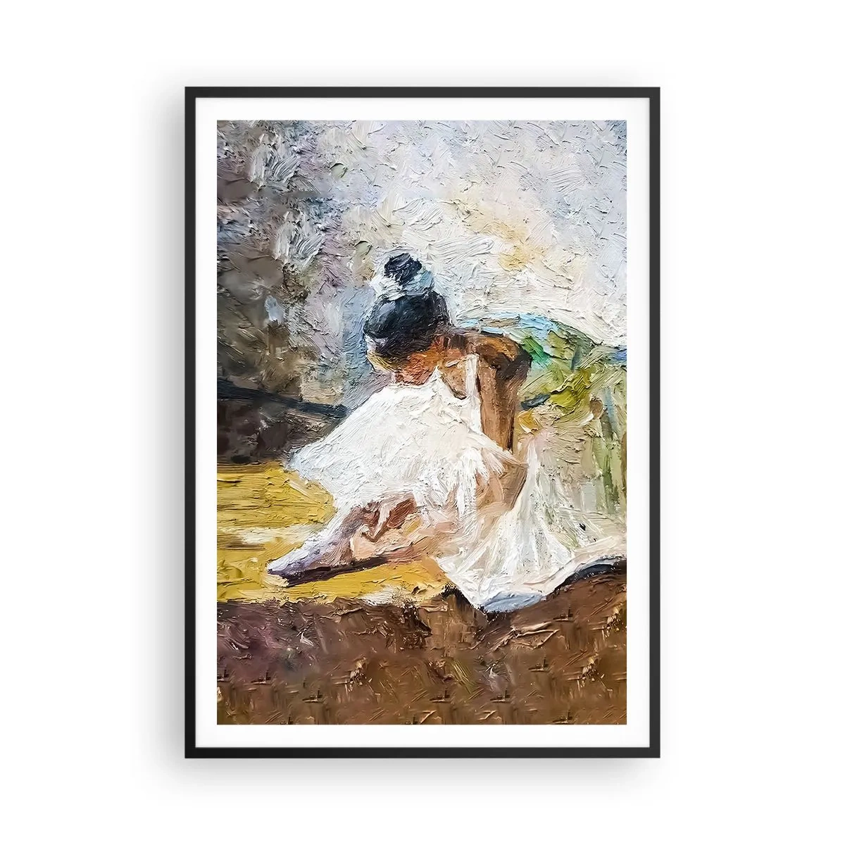 Pôster com moldura preta - Do quadro de Degas - 70x100 cm