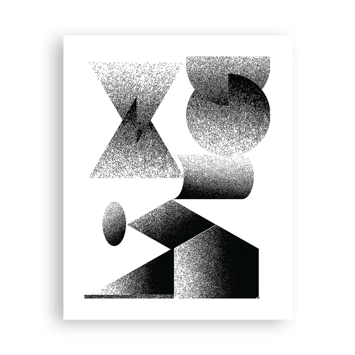 Pôster - Ângulos e ovais - 40x50 cm