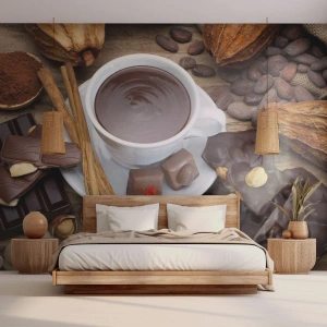 Papel de Parede Autocolante Deluxe Sticker - Da fábrica de chocolate de conto de fadas - Gastronomia, Chocolate, Café - 250x175 cm