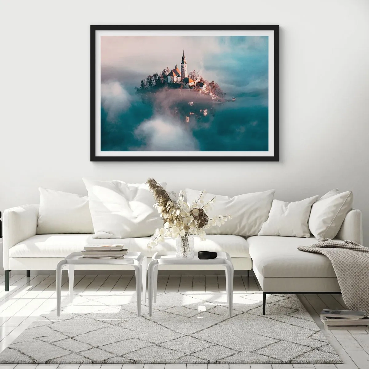 Pôster com moldura preta - A ilha dos Sonhos - 100x70 cm