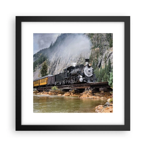 Pôster com moldura preta - Para onde? Onde? - 30x30 cm