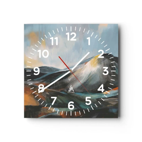 Relógio de parede - Relógio em vidro - Cru e lindo - 40x40 cm