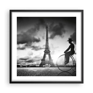 Pôster com moldura preta - Saudades da Belle Époque - 50x50 cm