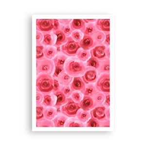 Pôster - Rosas acima e abaixo - 70x100 cm