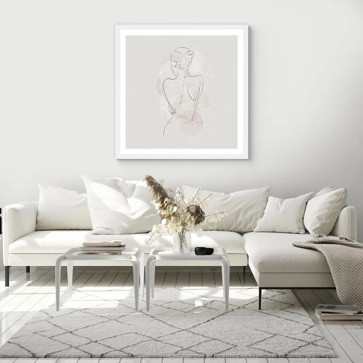 Pôster em moldura branca - Como um instrumento sensível - 60x60 cm