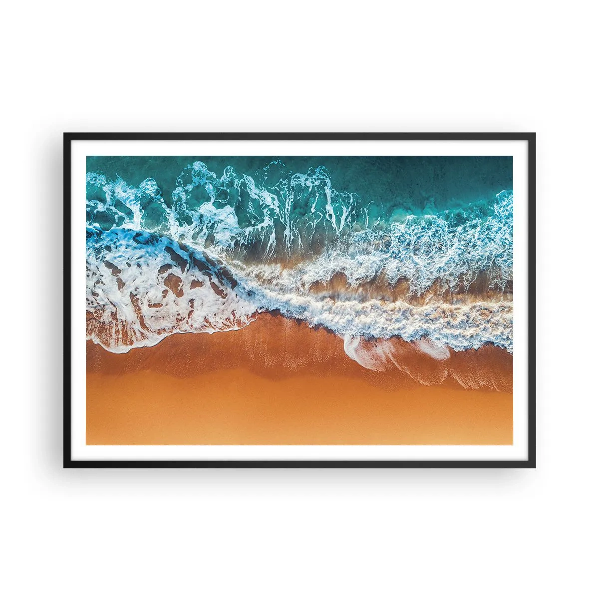 Pôster com moldura preta - Sempre em par - 100x70 cm