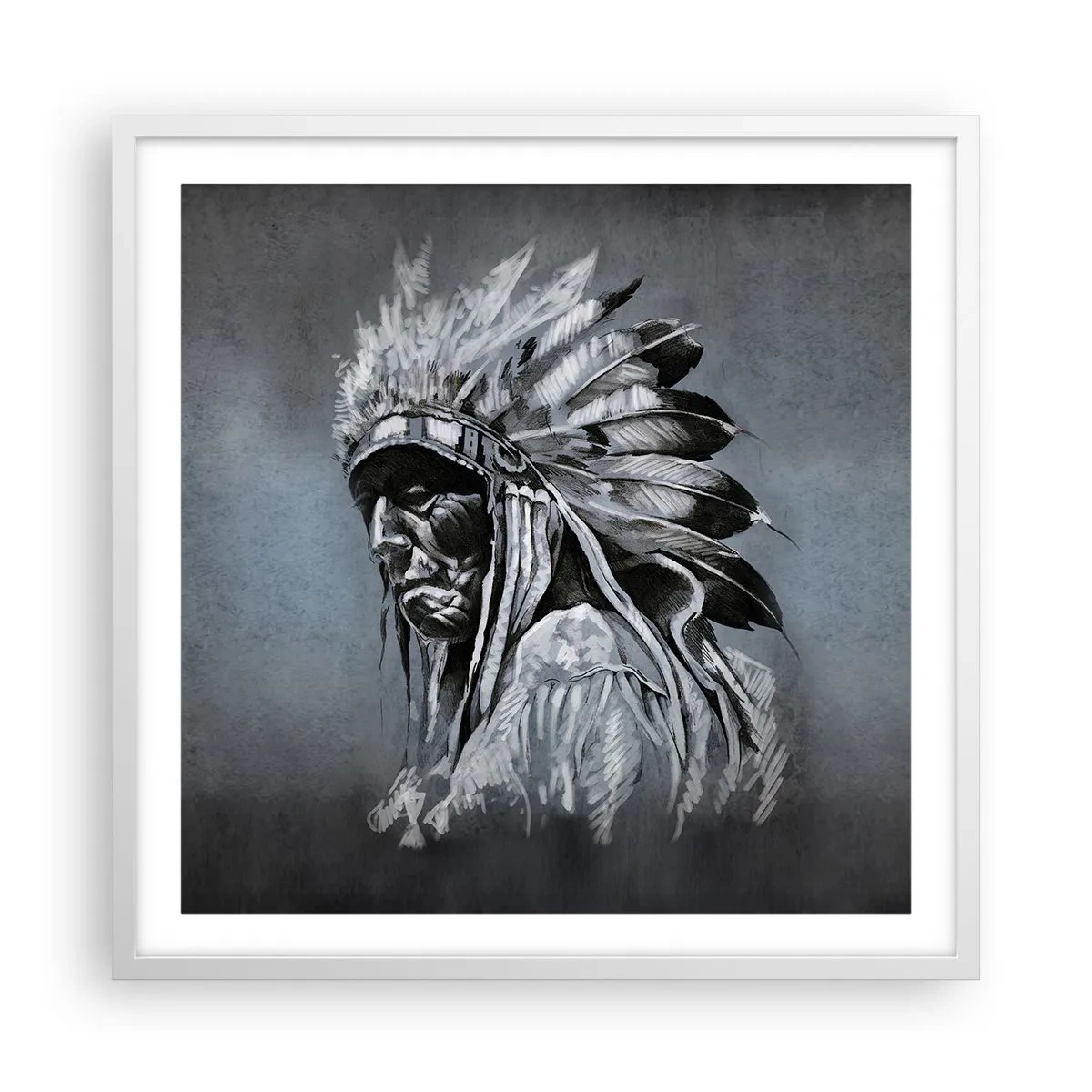 Pôster em moldura branca - De volta às raízes - 60x60 cm