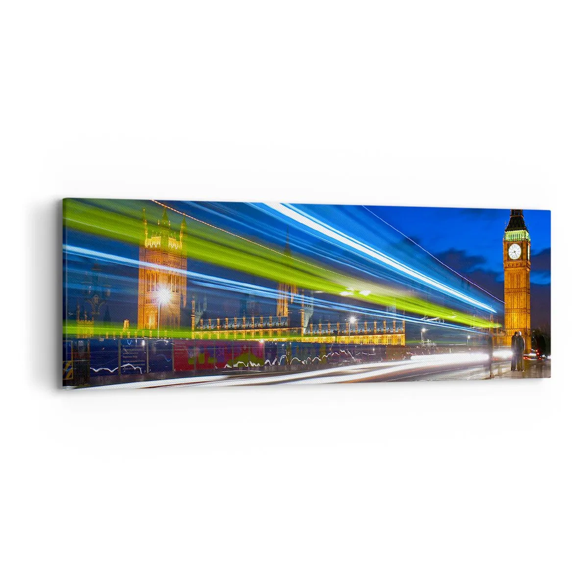Quadro em tela - Sob o olhar atento do Big Ben - 90x30 cm
