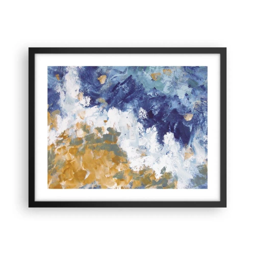 Pôster com moldura preta - Dança dos elementos - 50x40 cm