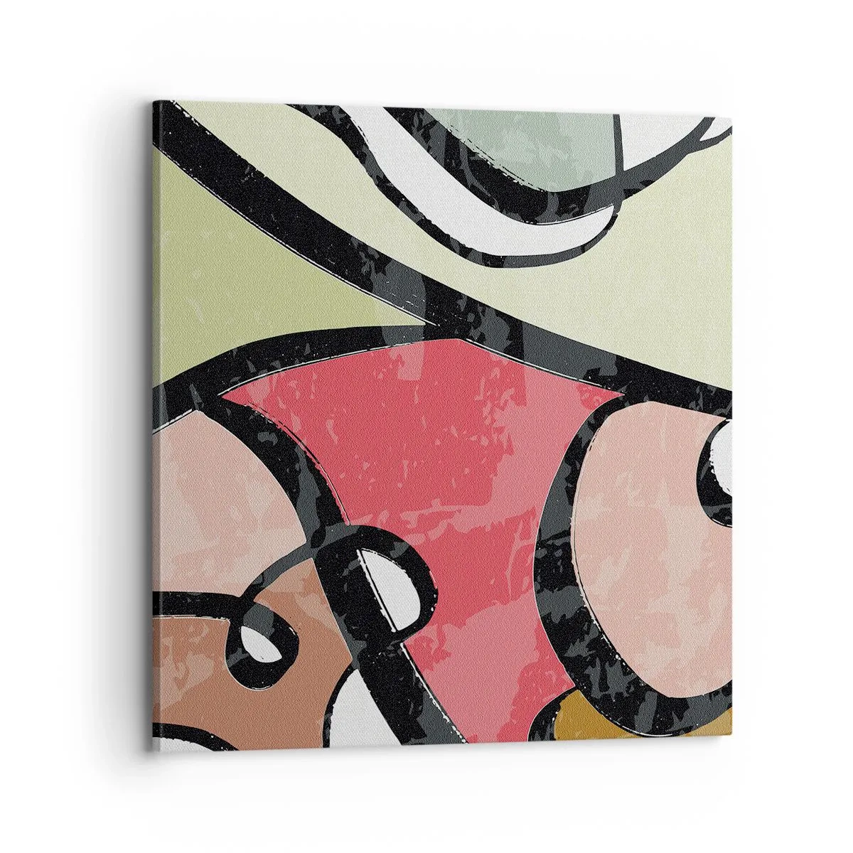 Quadro em tela - Piruetas entre cores - 70x70 cm