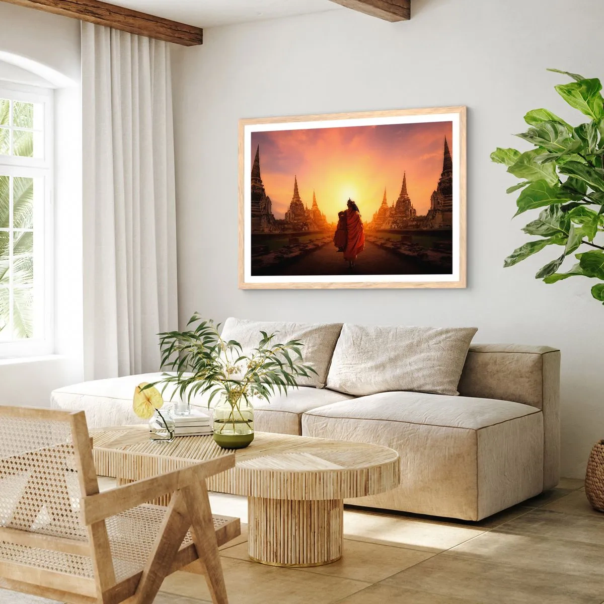 Pôster com moldura de carvalho claro - Em paz para a eternidade - 100x70 cm