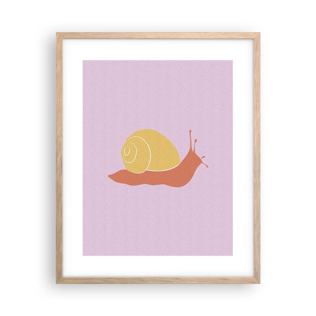 Pôster com moldura de carvalho claro - Não há pressa - 40x50 cm