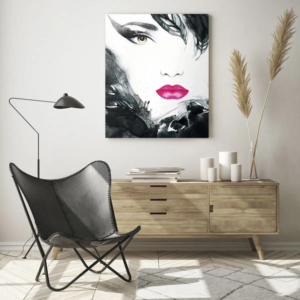 Quadro em vidro - Atenção! Femme fatale - 80x120 cm