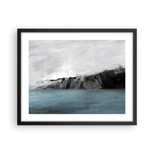 Pôster com moldura preta - Água – terra: choque dos elementos - 50x40 cm