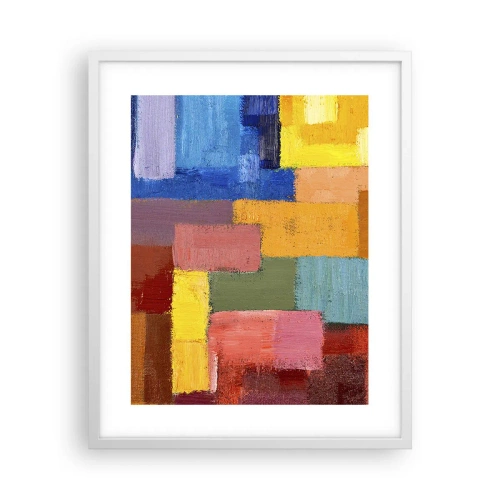 Pôster em moldura branca - Cada um diferente, todos coloridos - 40x50 cm