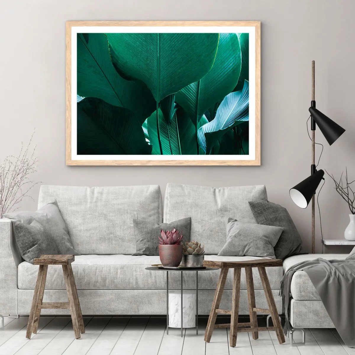 Pôster com moldura de carvalho claro - De frente para a luz - 91x61 cm