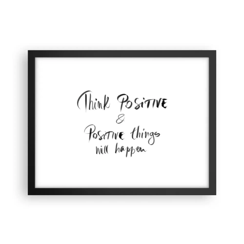 Pôster com moldura preta - Como viver? - 40x30 cm