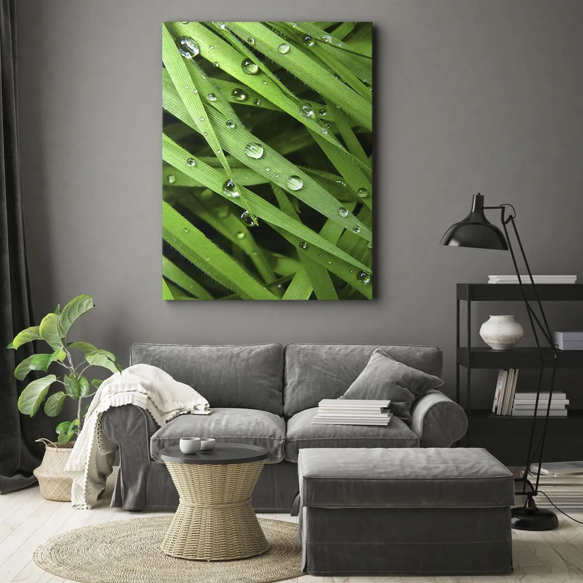 Quadro em tela - Jogue no verde - 65x120 cm