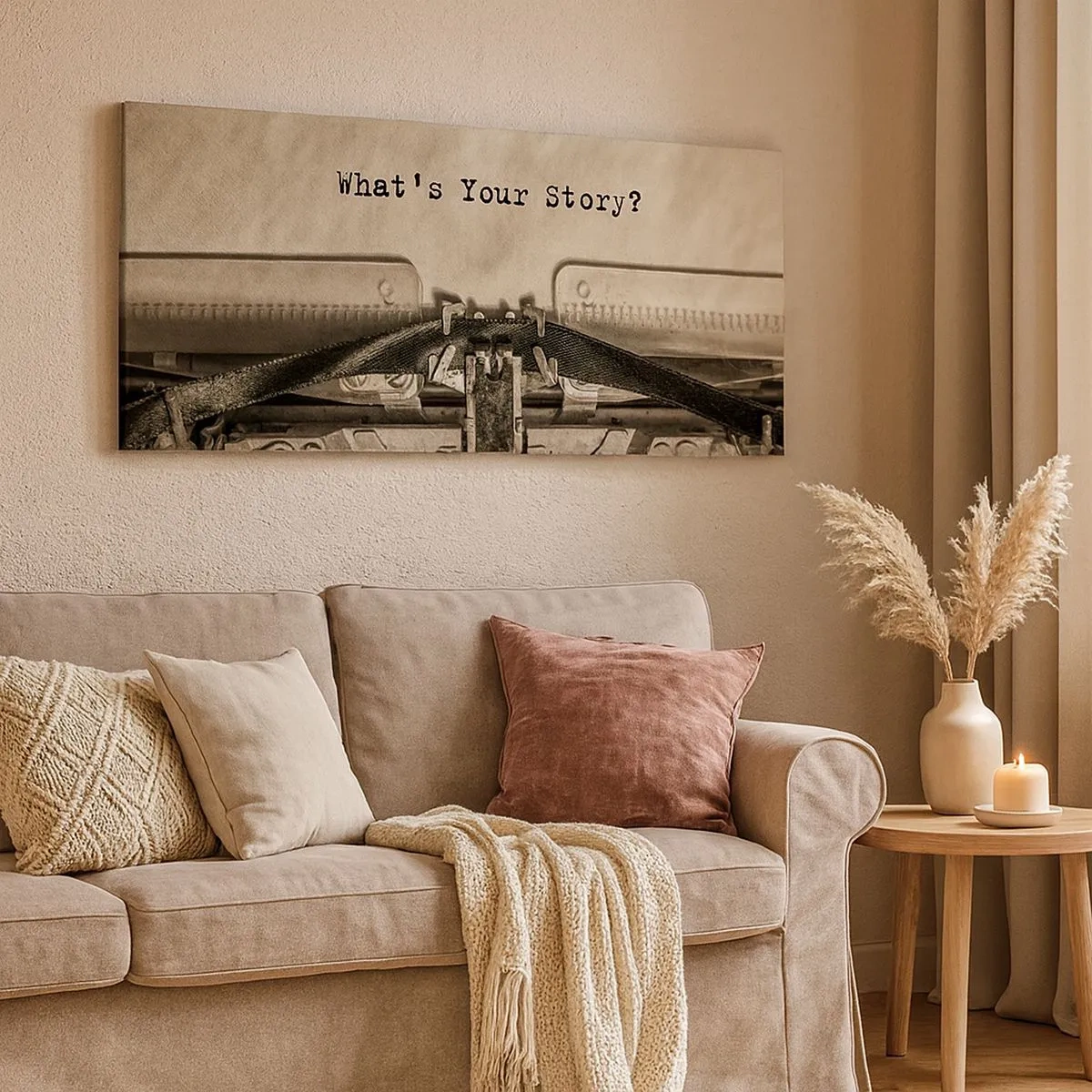 Quadro em tela - Conta-me - 100x40 cm