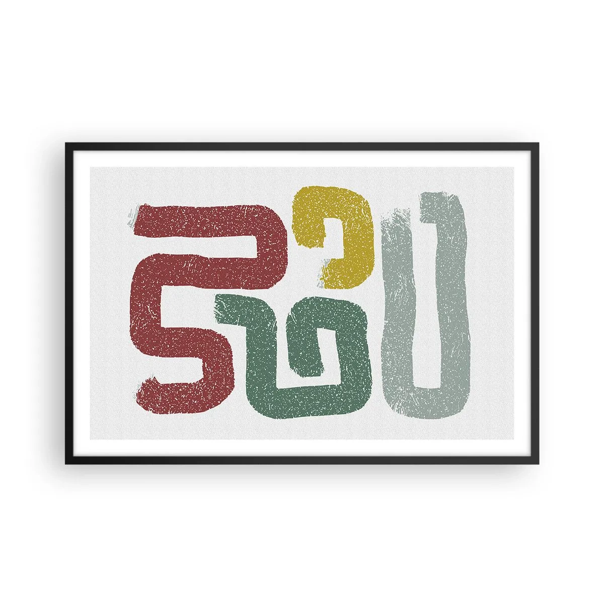 Pôster com moldura preta - Em uma língua desconhecida - 91x61 cm