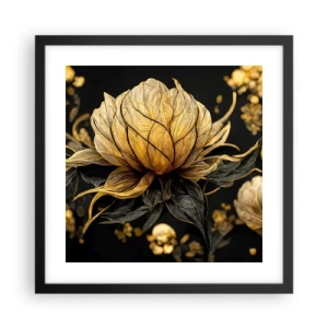 Pôster com moldura preta - Fragilidade sutil - 40x40 cm