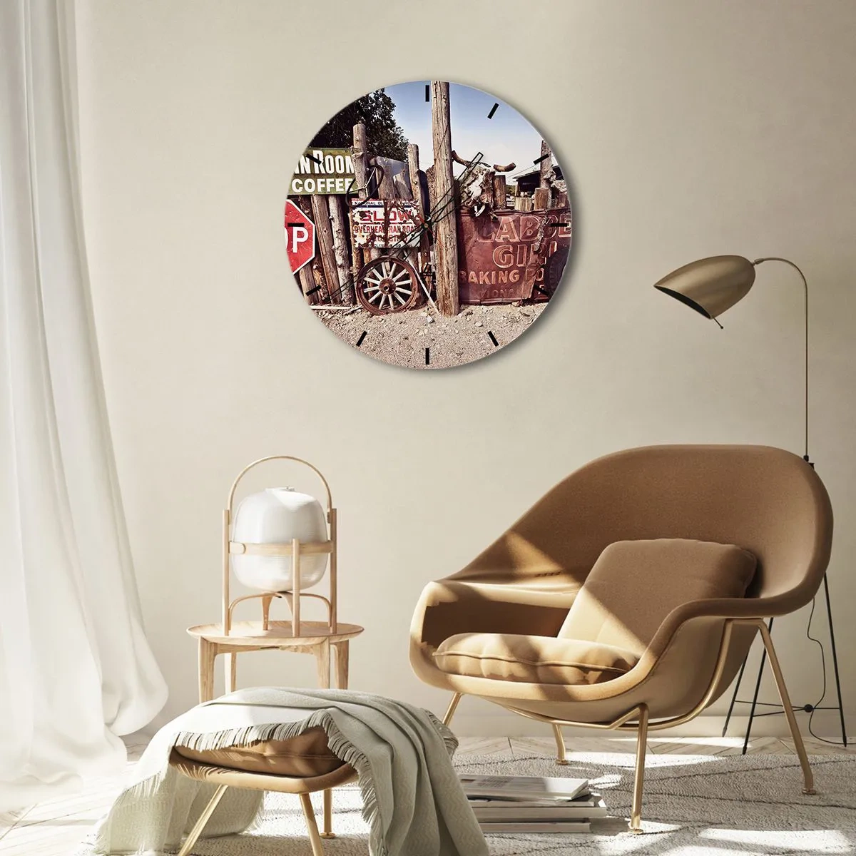 Relógio de parede - Relógio em vidro - E o tempo parou - 40x40 cm