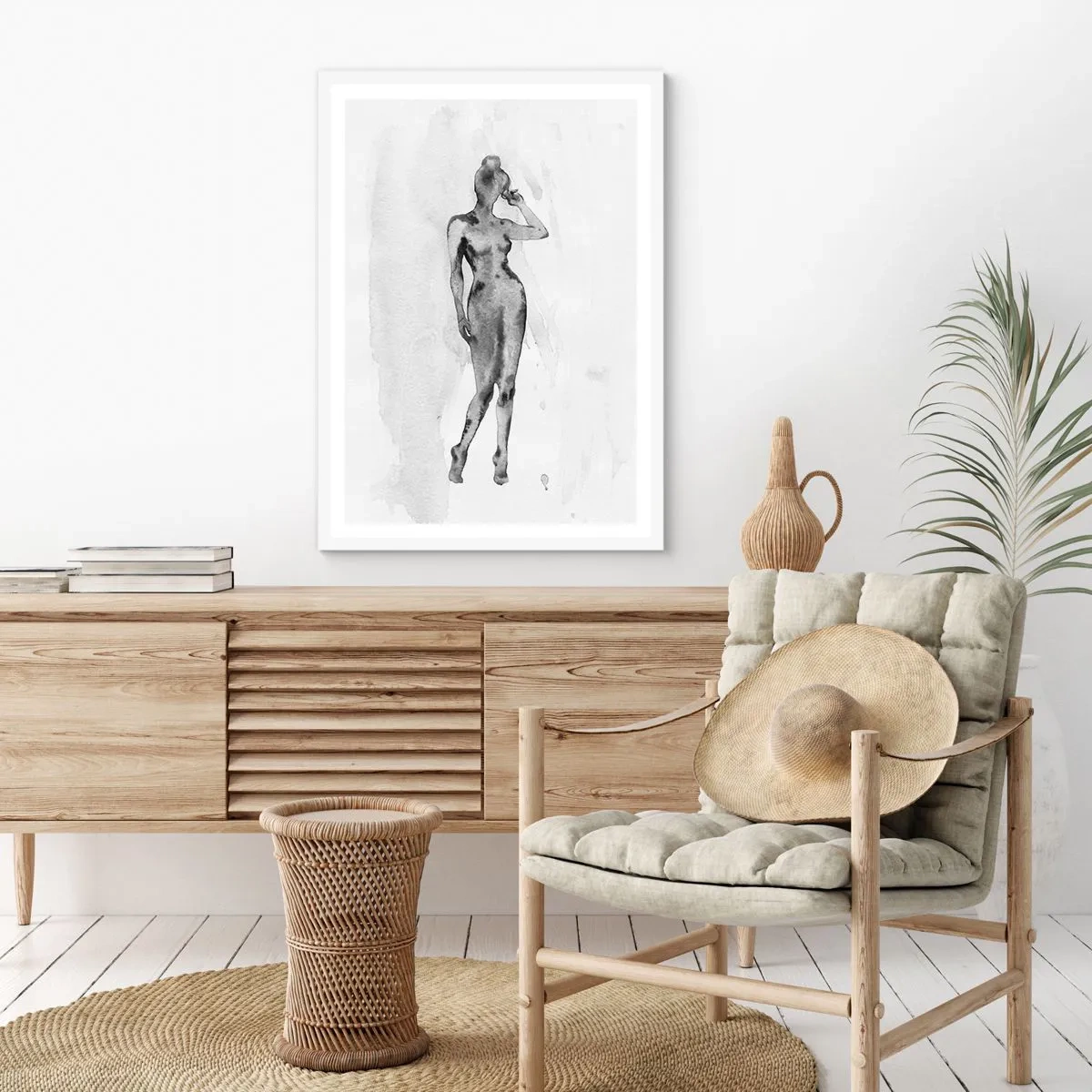 Pôster em moldura branca - Um estudo do ideal da feminilidade - 70x100 cm