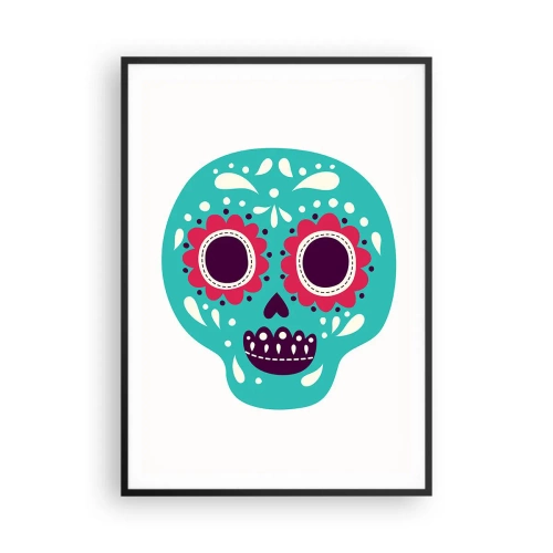 Pôster com moldura preta - Vida – diversão até a morte - 70x100 cm