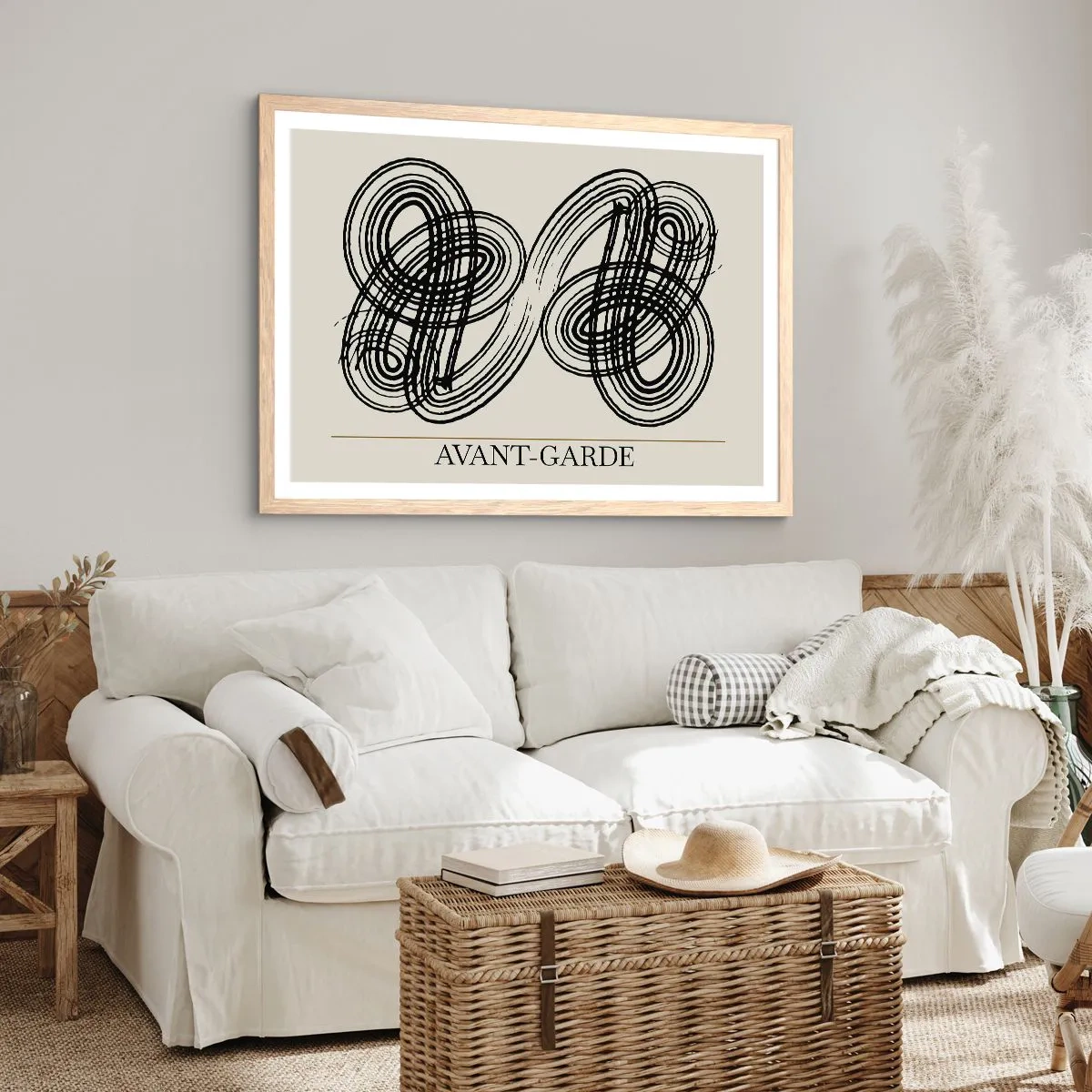 Pôster com moldura de carvalho claro - Saiu espontaneamente - 91x61 cm