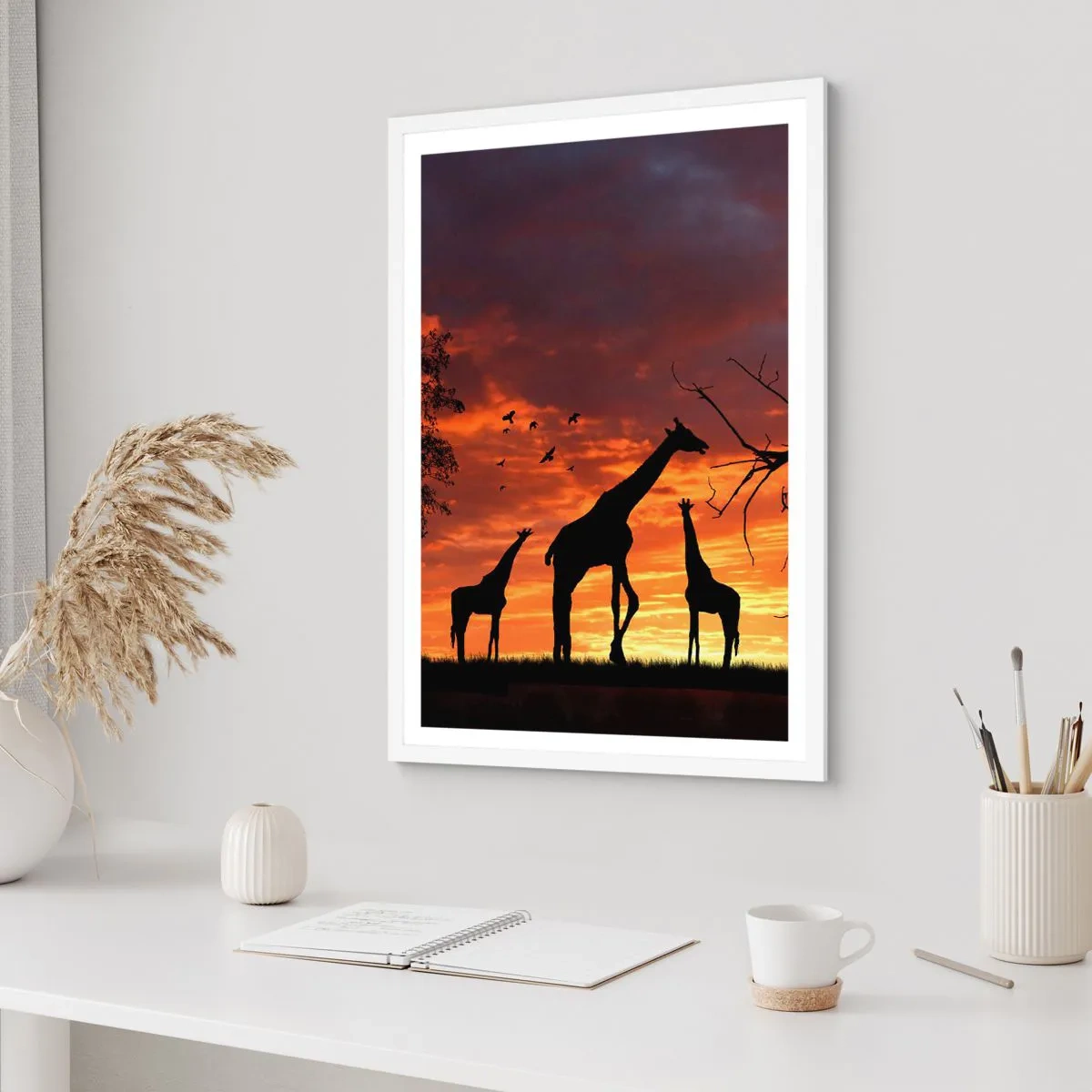 Pôster em moldura branca - Um pequeno jantar com seus entes queridos - 30x40 cm