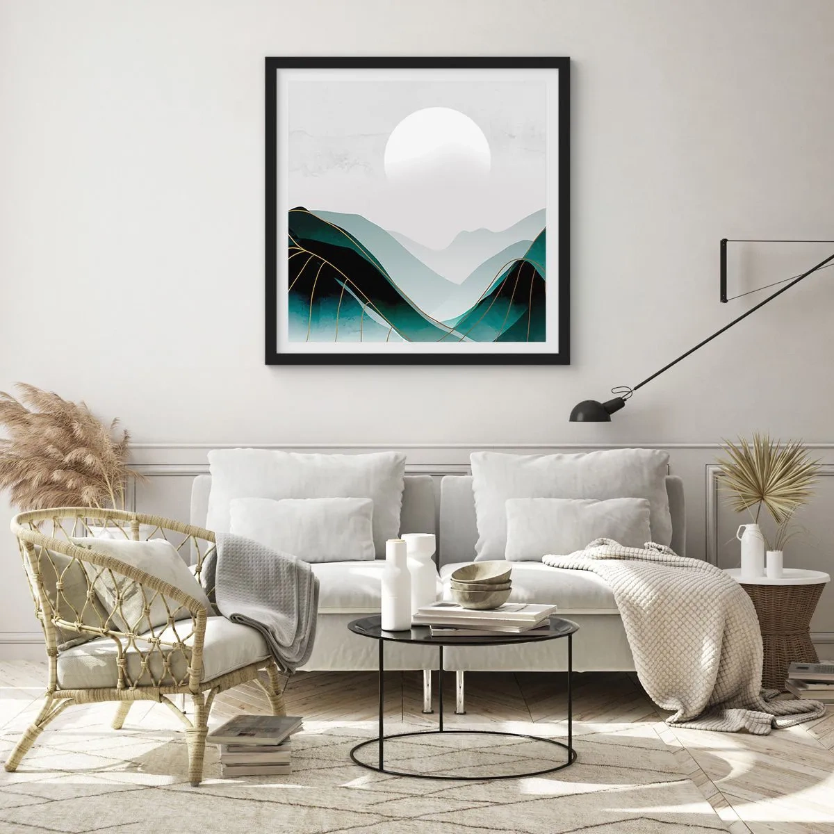 Pôster com moldura preta - Em plena majestade - 40x40 cm