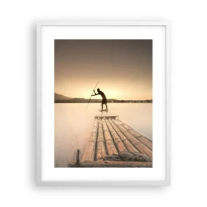 Pôster em moldura branca - Antes de descansar - 40x50 cm