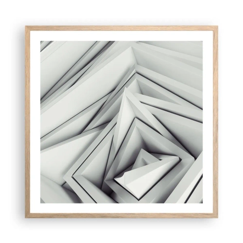 Pôster com moldura de carvalho claro - Cantos vivos - 60x60 cm