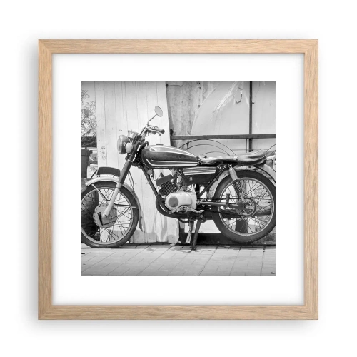 Pôster com moldura de carvalho claro - O clássico acima de tudo - 30x30 cm