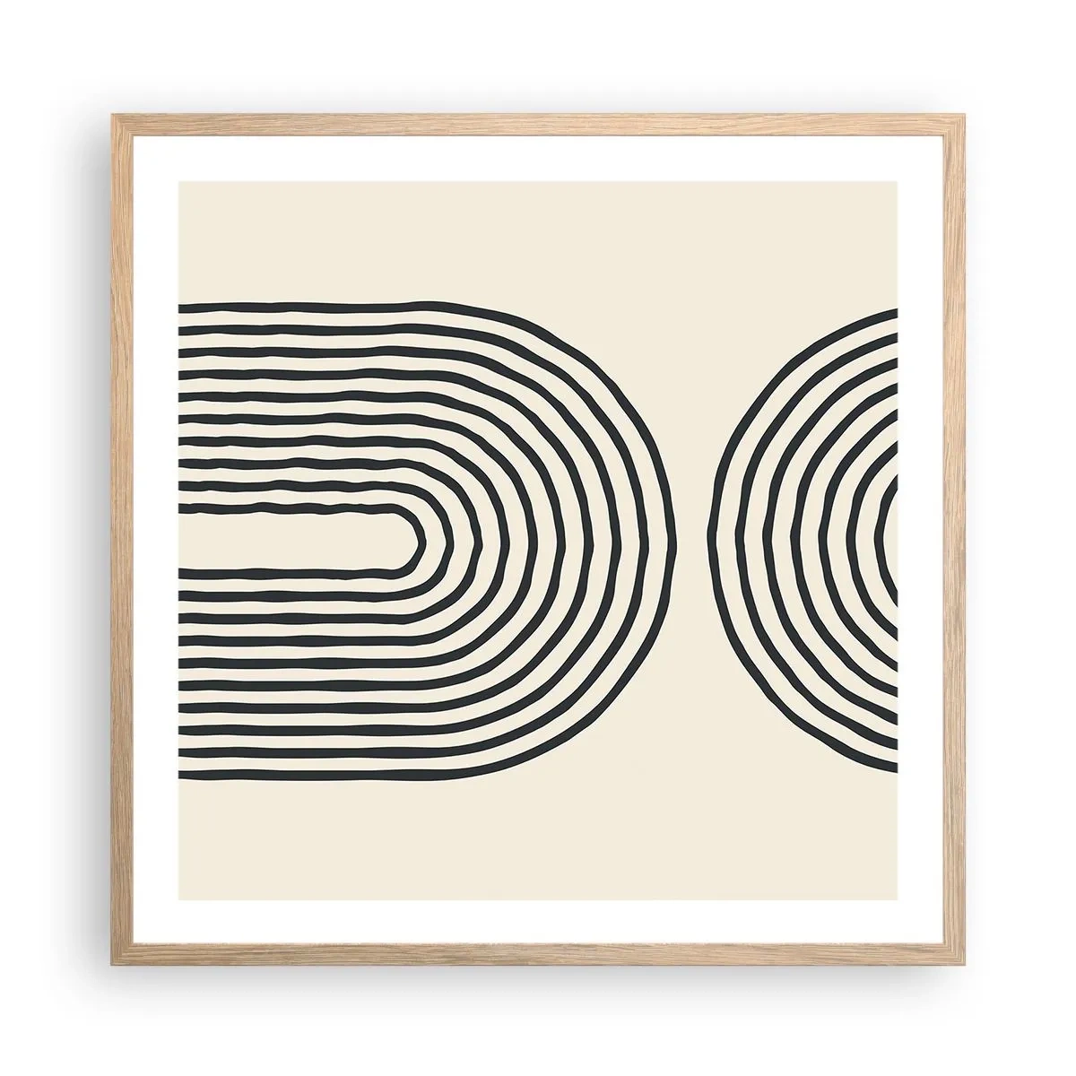 Pôster com moldura de carvalho claro - Em um momento... - 60x60 cm